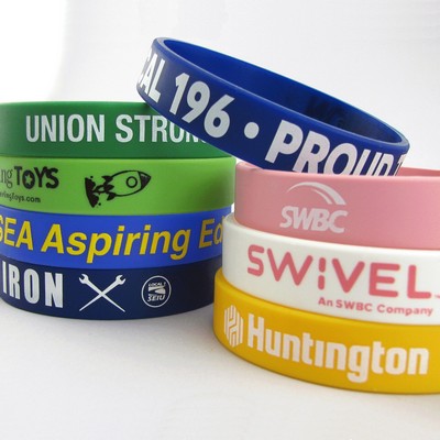 Screen Printed Silicone Wristband (Adult)
